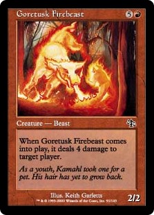 【Foil】(JUD-CR)Goretusk Firebeast/血まみれ牙の炎獣