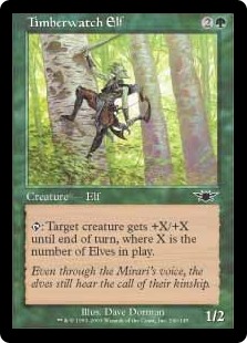 【Foil】(LGN-CG)Timberwatch Elf/森林守りのエルフ