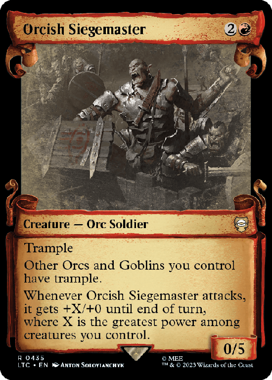 【Silver Foil】【ショーケース】(LTC-RR)Orcish Siegemaster/オークの攻城戦指揮官【No.0435】