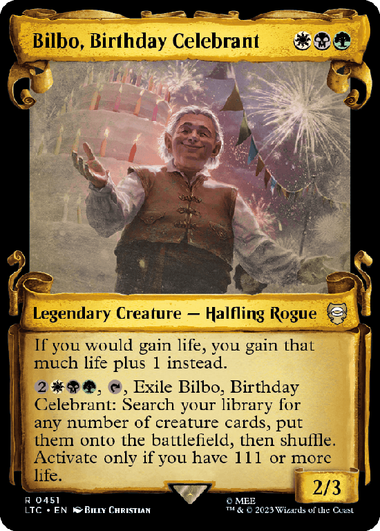 【Silver Foil】【ショーケース】(LTC-RM)Bilbo, Birthday Celebrant/誕生日の主賓、ビルボ【No.0451】