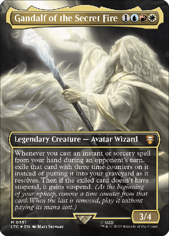 【Surge Foil】【ボーダーレス】(LTC-MM)Gandalf of the Secret Fire【No.0551】