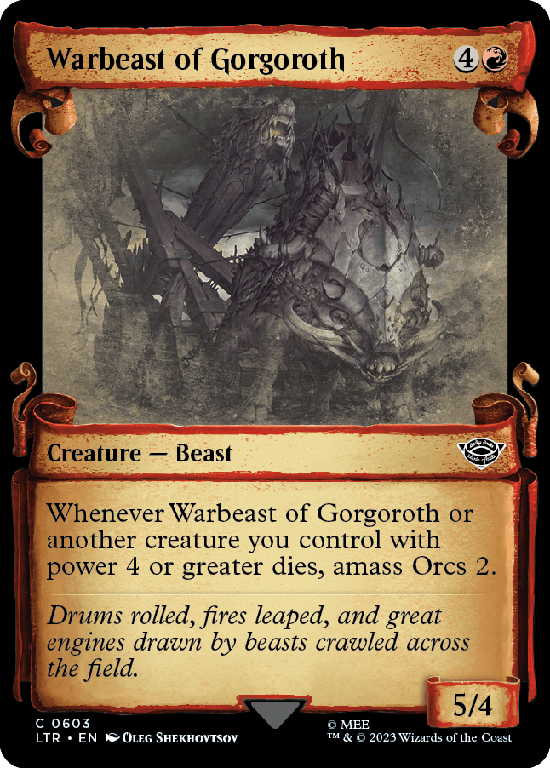 【Silver Foil】【ショーケース】(LTR-CR)Warbeast of Gorgoroth/ゴルゴロスの戦獣【No.0603】