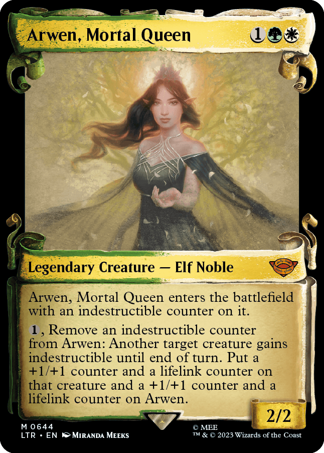 mtg 稀少 人の子の女王、アルウェン 拡張アート FOIL 日本語版 ltr Foil】(367)□拡張アート□《人の子の女王、アルウェン/Arwen, Mortal