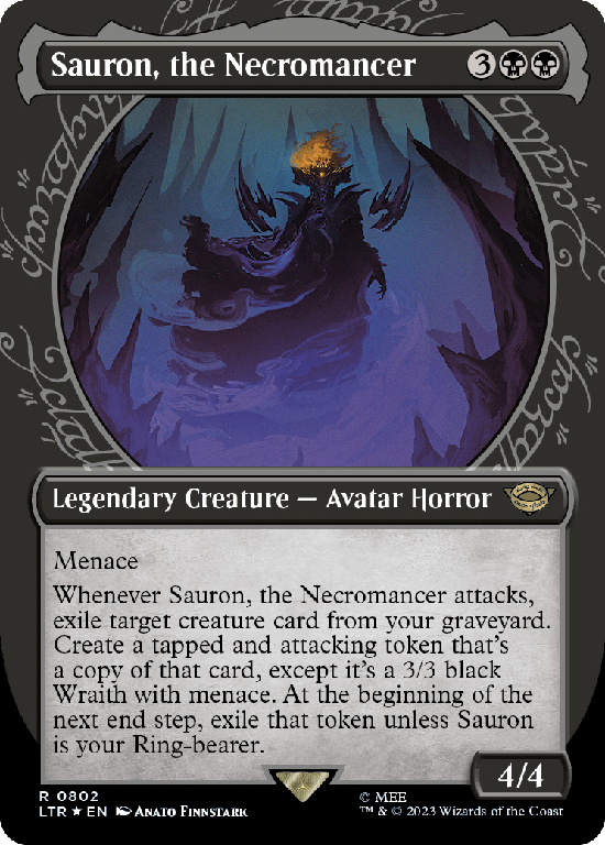 【Surge Foil】【指輪】(LTR-RB)Sauron, the Necromancer/死人占い師、サウロン【No.0802】