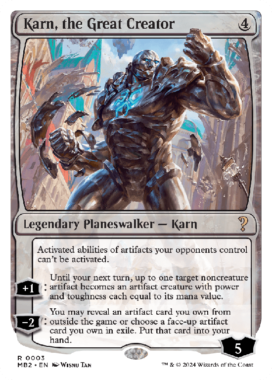 【白枠】(MB2-RC)Karn, the Great Creator/大いなる創造者、カーン