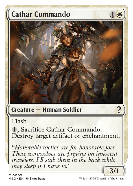 【白枠】(MB2-CW)Cathar Commando/聖戦士の奇襲兵