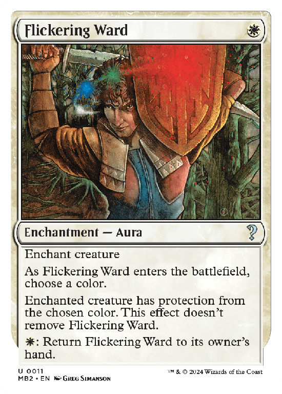 【白枠】(MB2-UW)Flickering Ward/ちらつき護法印