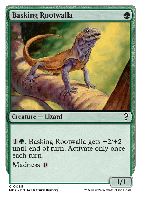 【白枠】(MB2-CG)Basking Rootwalla/日を浴びるルートワラ