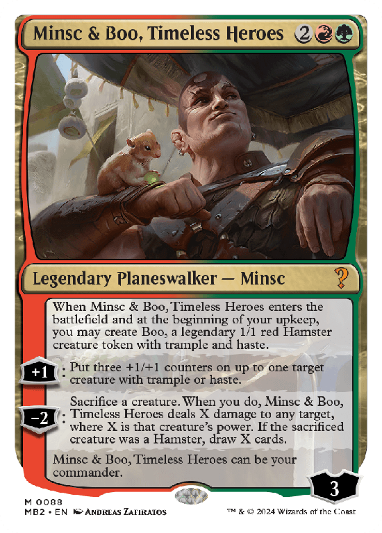 【白枠】(MB2-MM)Minsc & Boo, Timeless Heroes/時を超えた英雄、ミンスクとブー