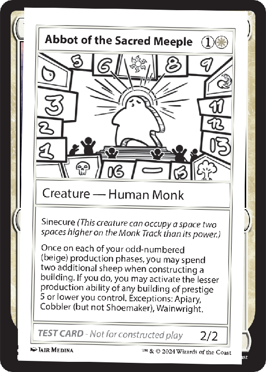 【プレイテスト】(MB2-RW)Abbot of the Sacred Meeple