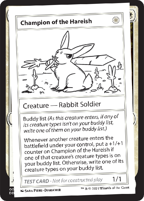 【プレイテスト】(MB2-RW)Champion of the Hareish