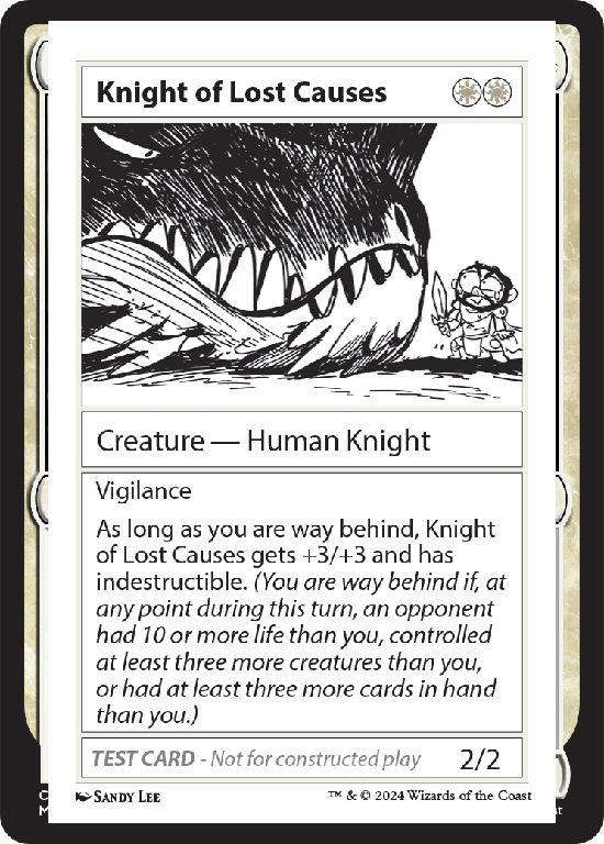 【プレイテスト】(MB2-RW)Knight of Lost Causes