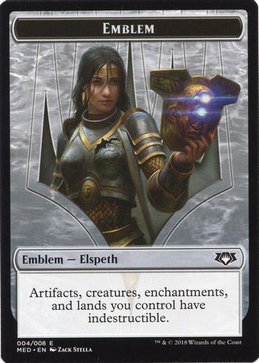 (MED-Token)Emblem - Elspeth, Knight-Errant/紋章 - 遍歴の騎士、エルズペス【No.004】