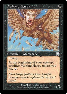 【Foil】(MMQ-UB)Molting Harpy/換羽するハーピー