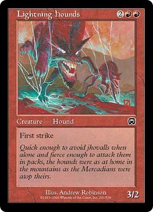 【Foil】(MMQ-CR)Lightning Hounds/稲妻の猟犬