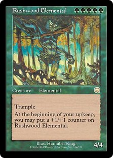 【Foil】(MMQ-RG)Rushwood Elemental/ラッシュウッドの精霊