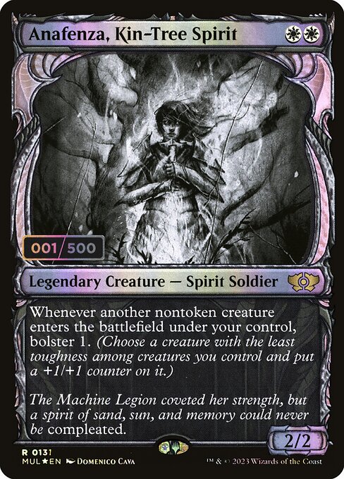 【ダブルレインボウ・Foil】【Serial Number】(MUL-RW)Anafenza, Kin-Tree Spirit/族樹の精霊、アナフェンザ