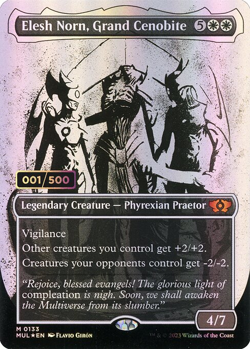 【ダブルレインボウ・Foil】【Serial Number】(MUL-MW)Elesh Norn, Grand Cenobite/大修道士、エリシュ・ノーン