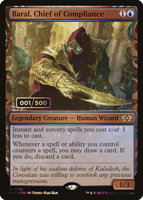 【ダブルレインボウ・Foil】【Serial Number】(MUL-RU)Baral, Chief of Compliance/遵法長、バラル