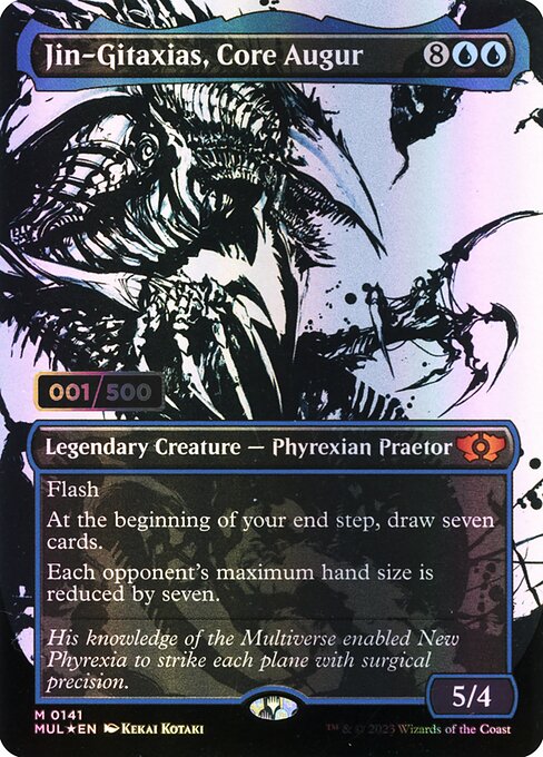 【ダブルレインボウ・Foil】【Serial Number】(MUL-MU)Jin-Gitaxias, Core Augur/核の占い師、ジン=ギタクシアス