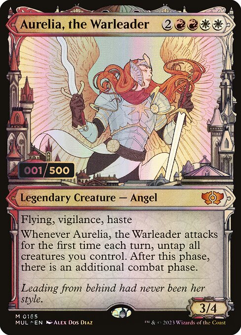 【ダブルレインボウ・Foil】【Serial Number】(MUL-MM)Aurelia, the Warleader/戦導者オレリア