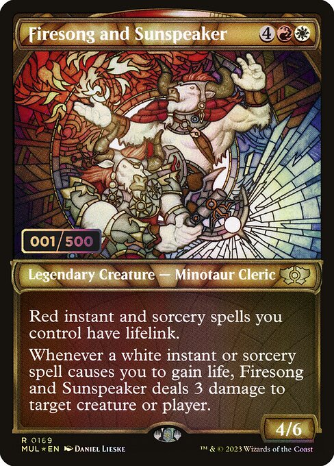 【ダブルレインボウ・Foil】【Serial Number】(MUL-RM)Firesong and Sunspeaker/ファイアソングとサンスピーカー