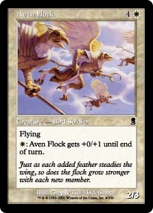 【Foil】(ODY-CW)Aven Flock/エイヴンの群れ