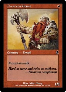 【Foil】(ODY-CR)Dwarven Grunt/ドワーフの兵卒