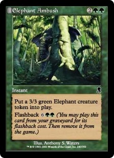 【Foil】(ODY-CG)Elephant Ambush/象の待ち伏せ