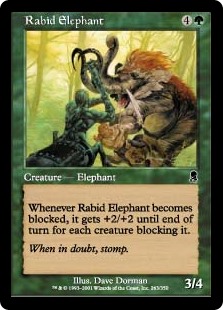 【Foil】(ODY-CG)Rabid Elephant/凶暴象