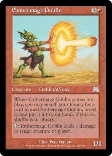 【Foil】(ONS-UR)Embermage Goblin/燃えさし魔道ゴブリン