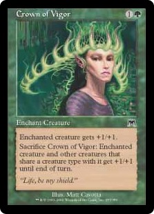 【Foil】(ONS-CG)Crown of Vigor/精力の冠