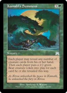 【Foil】(ONS-UG)Kamahl's Summons/カマールの召喚術