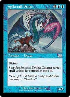 【Foil】(PCY-UU)Spiketail Drake/トゲ尾のドレイク