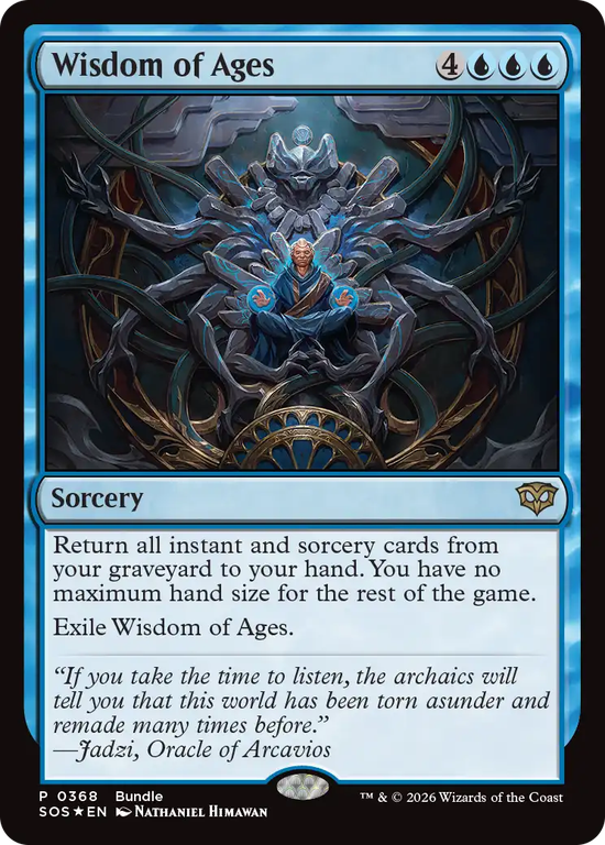 【Foil】(SOS-Promo-Bundle)Wisdom of Ages/古今の知識