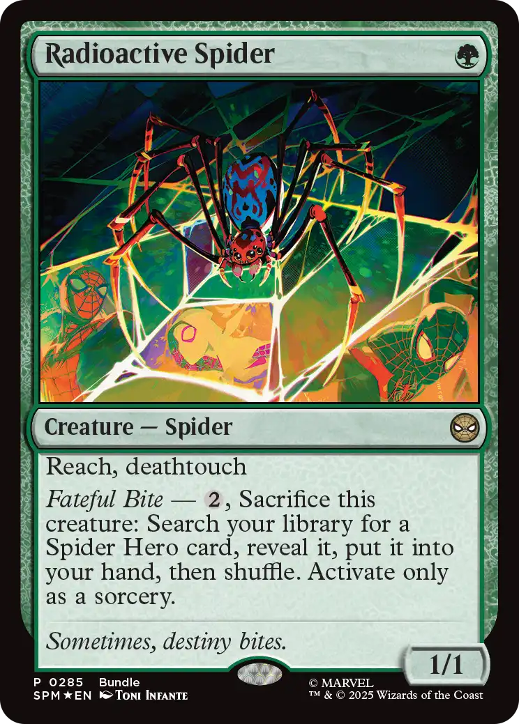 【Foil】(SPM-Promo-Bundle)Radioactive Spider/放射線を浴びた蜘蛛【No.0285】
