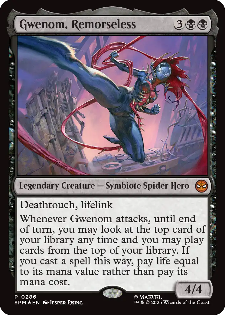 【Foil】(SPM-Promo-Bundle)Gwenom, Remorseless/情け容赦無き者、グウェノム【No.0286】