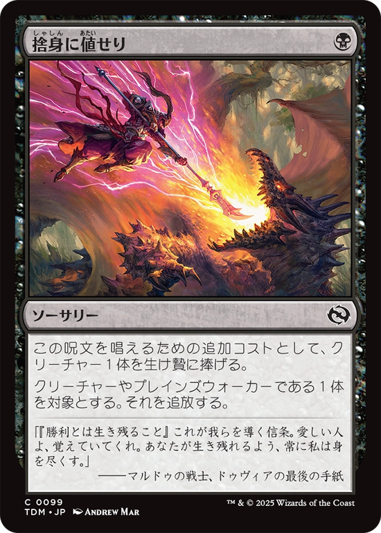 (TDM-CB)Worthy Cost/捨身に値せり