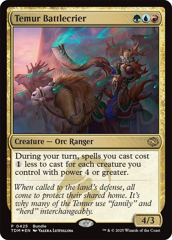 【Foil】(TDM-Promo-Bundle)Temur Battlecrier/ティムールの戦告者【No.0425】