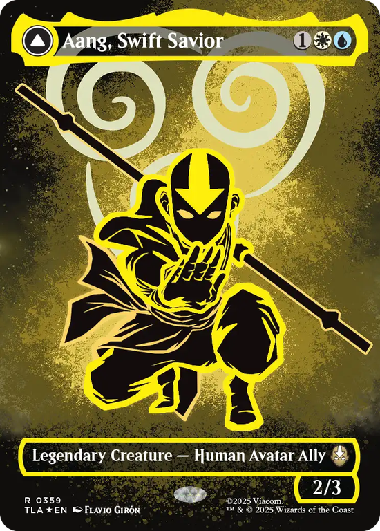 【Foil】【ネオンインク】(TLA-RM)Aang, Swift Savior/素早き救済者、アン【No.0359】