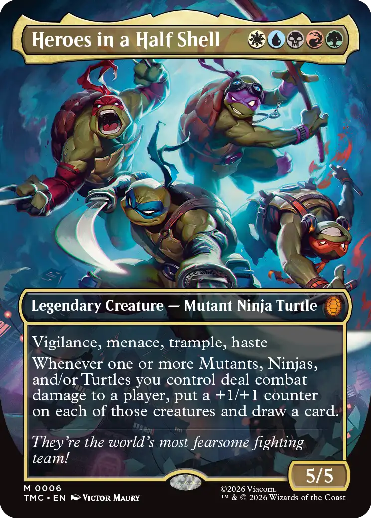 【Foil】【ボーダーレス】(TMC-MM)Heroes in a Half Shell/甲羅を背負ったヒーロー【No.0006】