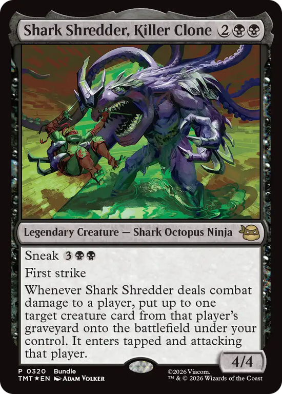 【Foil】(TMT-Promo-Bundle)Shark Shredder, Killer Clone/殺し屋クローン、シャークシュレッダー