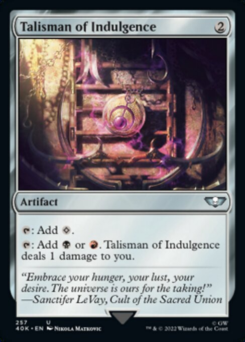 【Surge Foil】(40K-UA)Talisman of Indulgence/耽溺のタリスマン