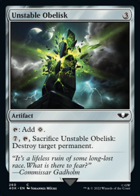 【Surge Foil】(40K-CA)Unstable Obelisk/不安定なオベリスク