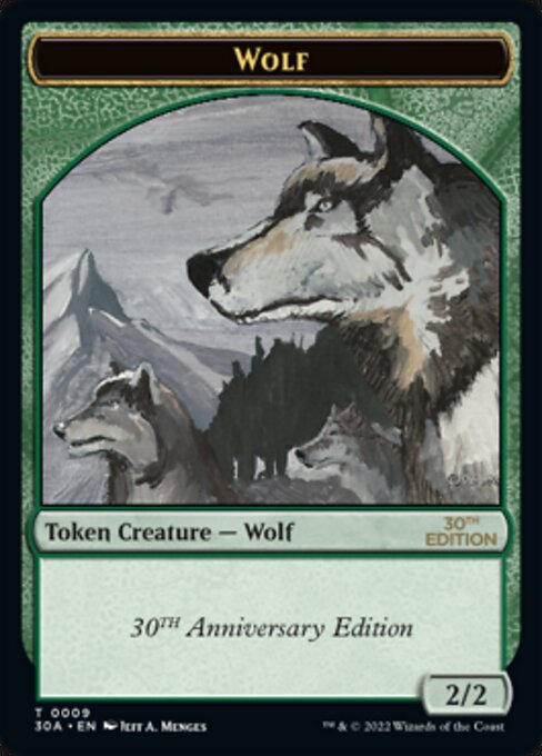 (30A-Token)Wolf Token/狼トークン【No.009】