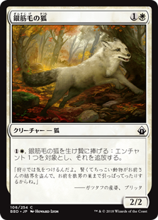 【Foil】(BBD-CW)Silverchase Fox/銀筋毛の狐