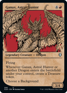 【Foil】【ルールブック仕様】(CLB-UR)Ganax, Astral Hunter/アストラルの狩人、ガナクス