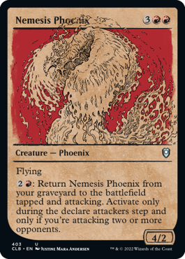 【Foil】【ルールブック仕様】(CLB-UR)Nemesis Phoenix/天罰のフェニックス