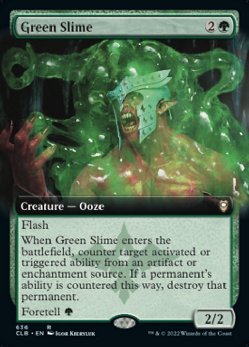 【統率者デッキ・拡張アート】(CLB-RG)Green Slime/グリーン・スライム