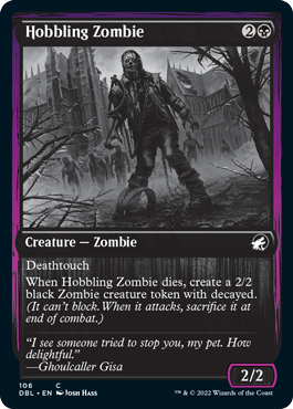 【Foil】(DBL-CB)Hobbling Zombie/引きずり足のゾンビ